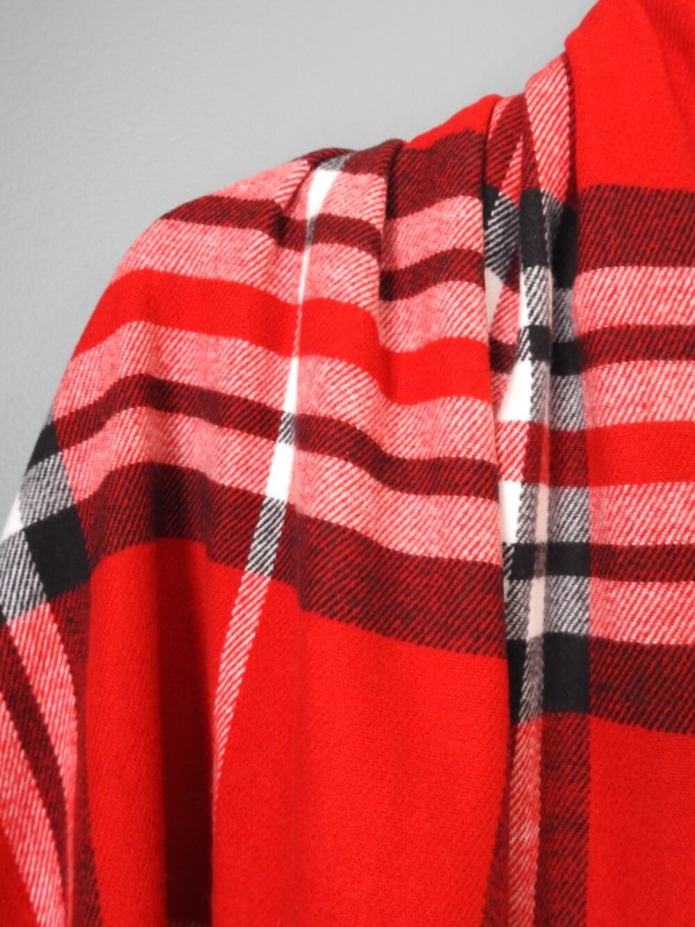 V.Fraas German Cashmink Yarn Plaid Winter Scarf - Picture 6 of 9